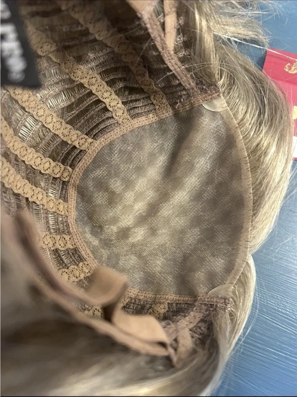 NWT Wig Pro M.Noelle 100% Hand Tied Mono-Top Layered Color18/12 Blonde Lt Weigh